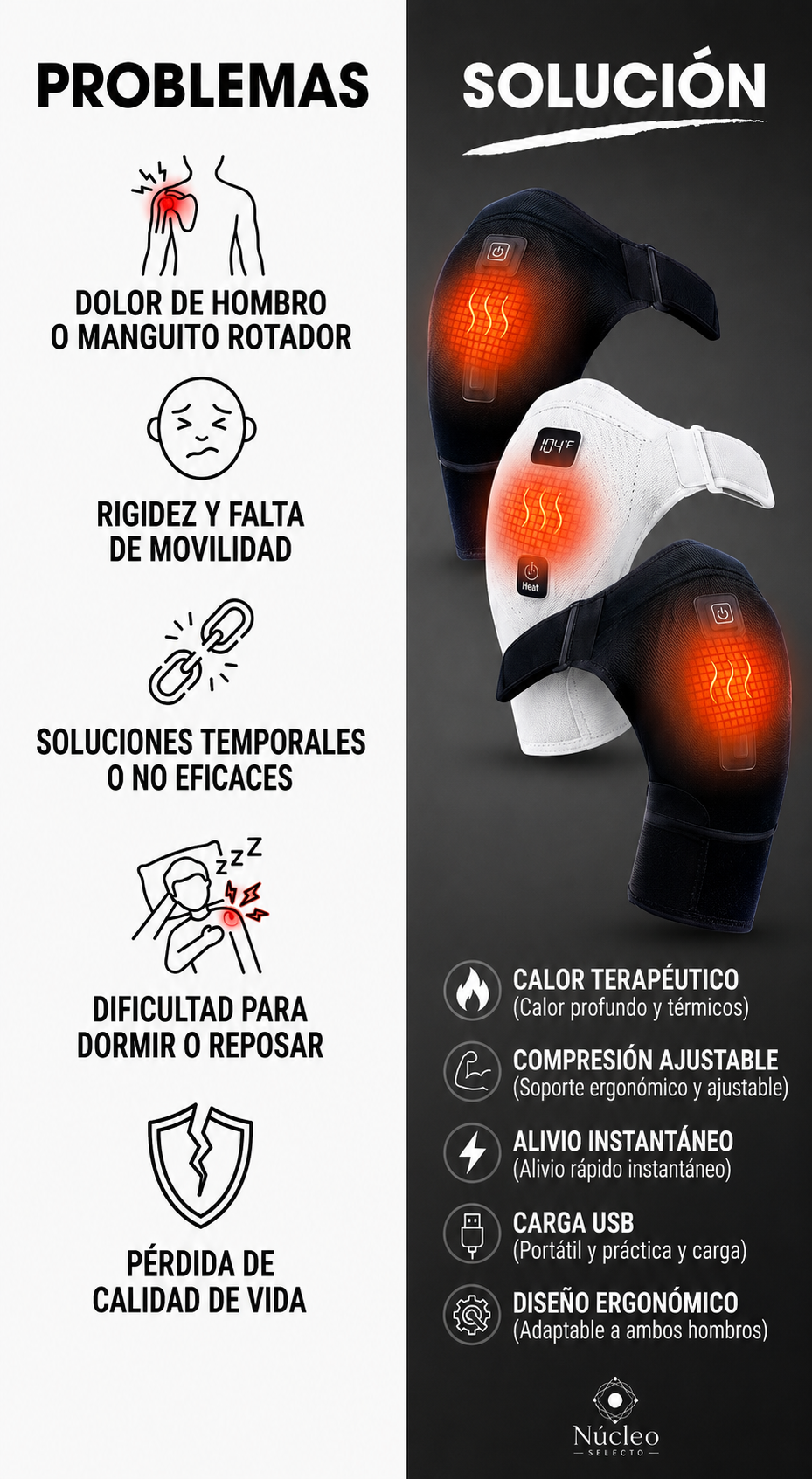 💆‍♂️ Hombrera ThermoRelajante™ – Alivio Muscular Profundo