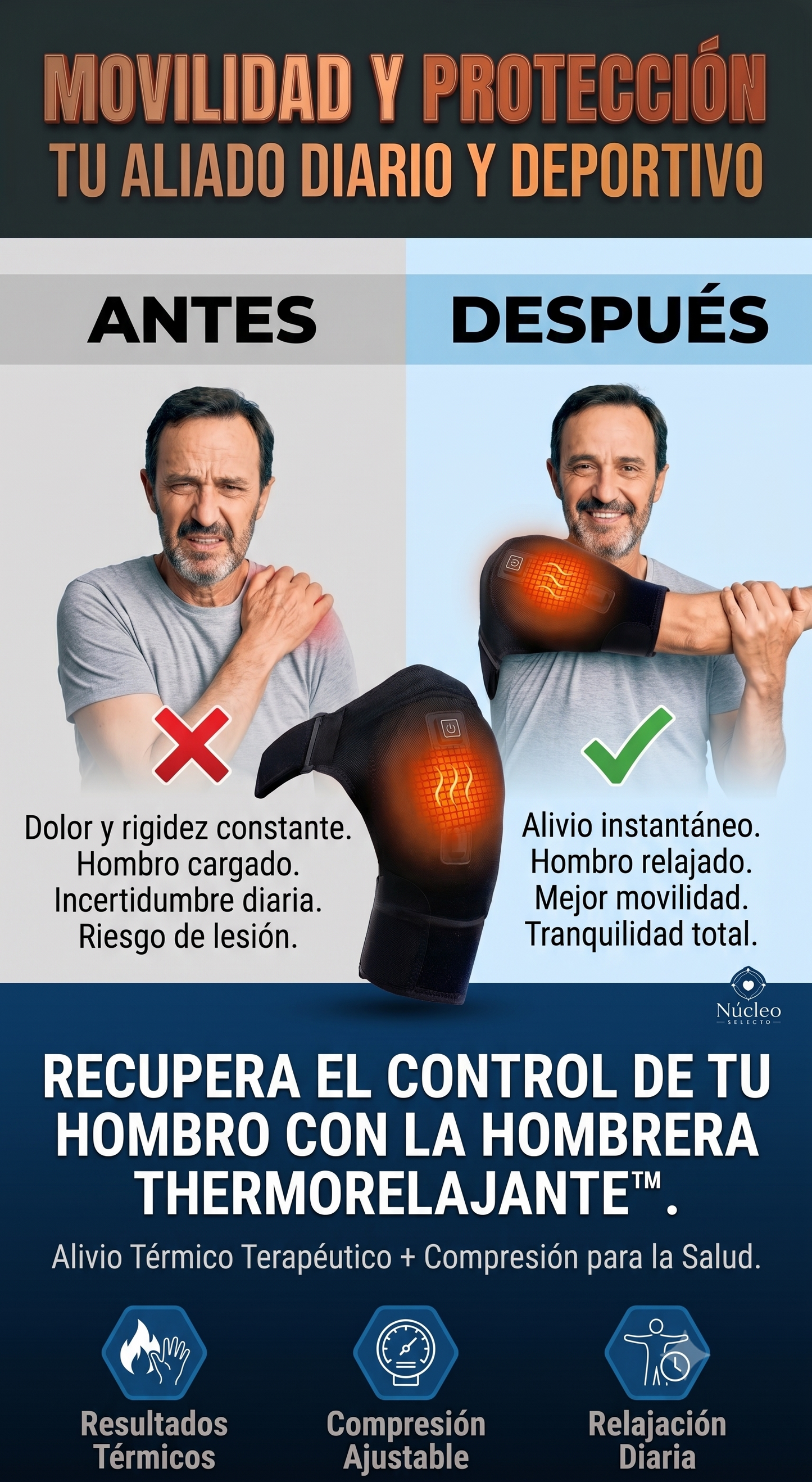 💆‍♂️ Hombrera ThermoRelajante™ – Alivio Muscular Profundo